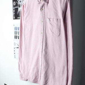 (L-XL) 아베크롬비 셔츠 남방 체크 핑크 플란넬