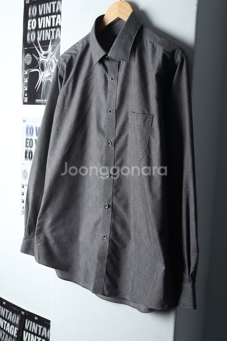 (XL) 브랜드빈티지 셔츠 남방 예작 패턴 그레이--0
