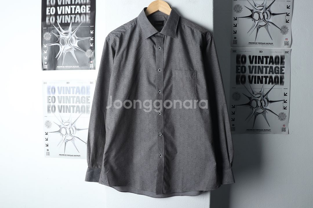 (XL) 브랜드빈티지 셔츠 남방 예작 패턴 그레이--1