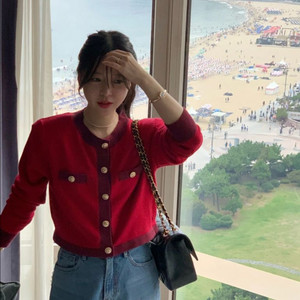 바이씨니 레드코코가디건 새상품