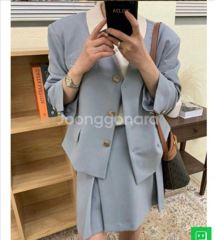 치마 자켓 스커트 세트 수트 투피스 정장 셋업--5