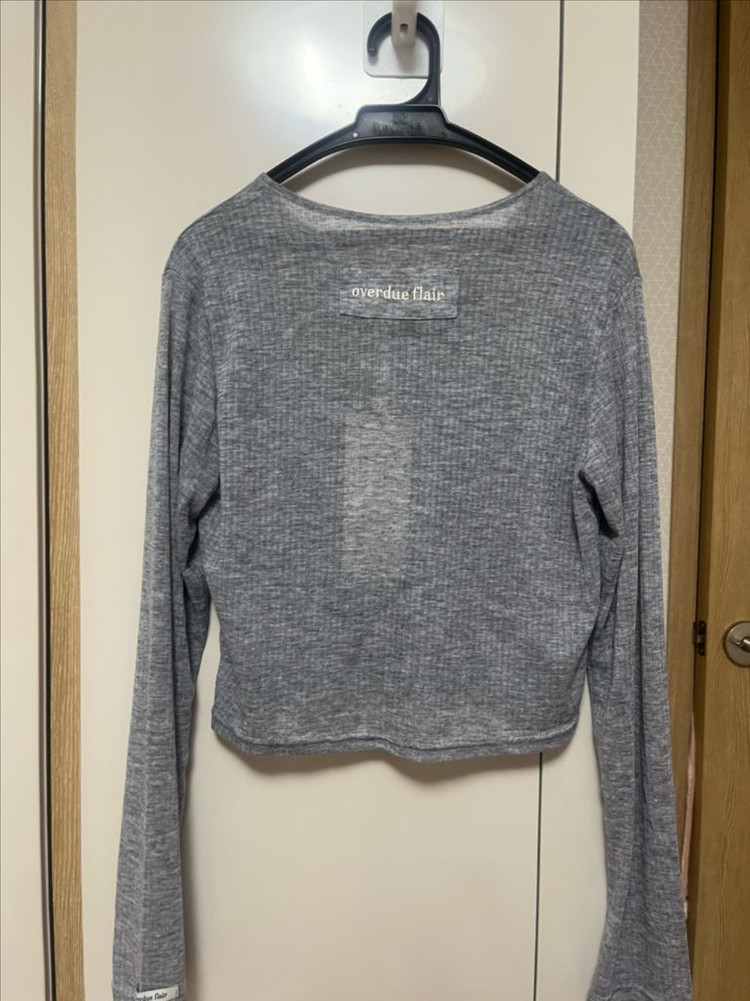 새상품) 오버듀플레어 소프트 미니 가디건 그레이 여름--8