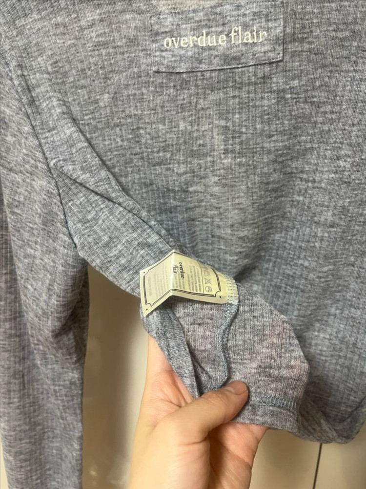 새상품) 오버듀플레어 소프트 미니 가디건 그레이 여름--9