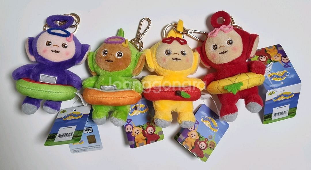 텔레토비 보라돌이 뚜비 나나 뽀 튜브 키링 인형 일괄--0