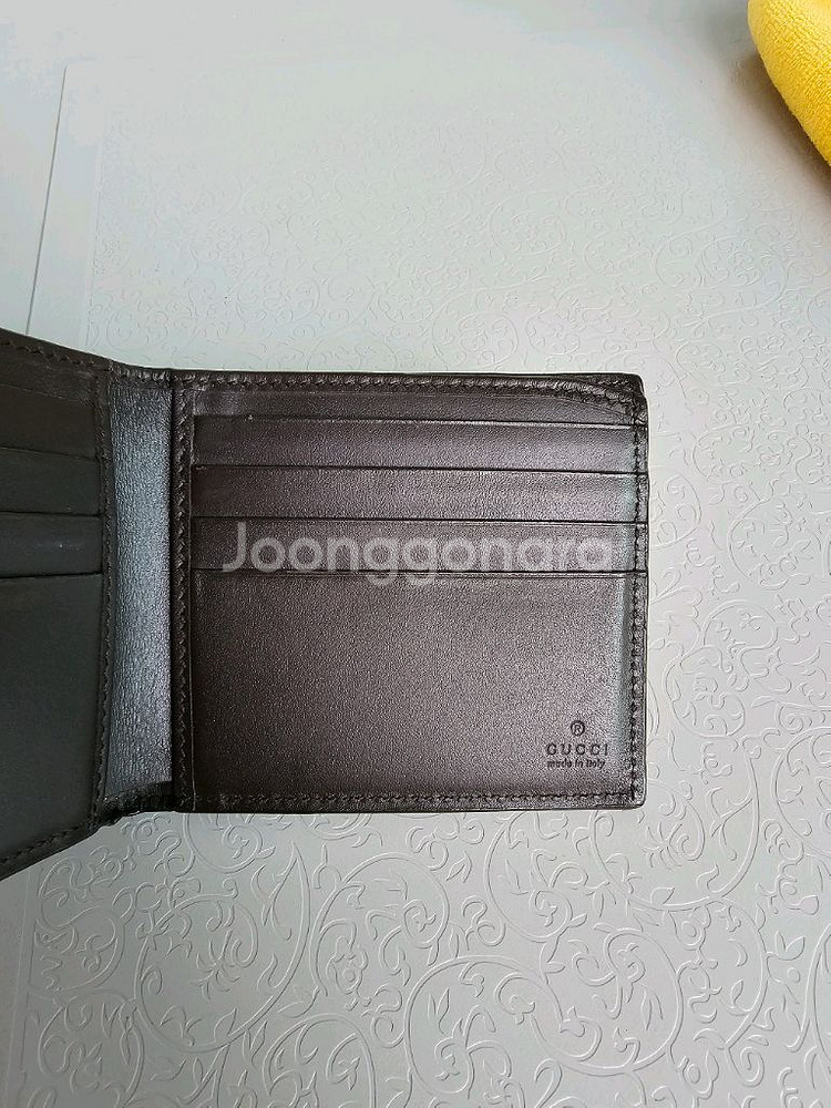 (정품) 구찌 GG 수프림 벌 자수 웹 반지갑/개인--4