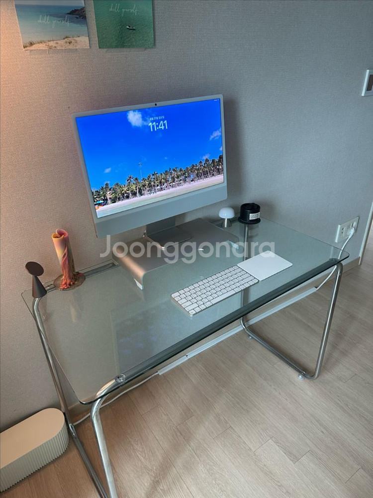 유리 데스크/책상 (102cm X 52cm 사이즈)--1