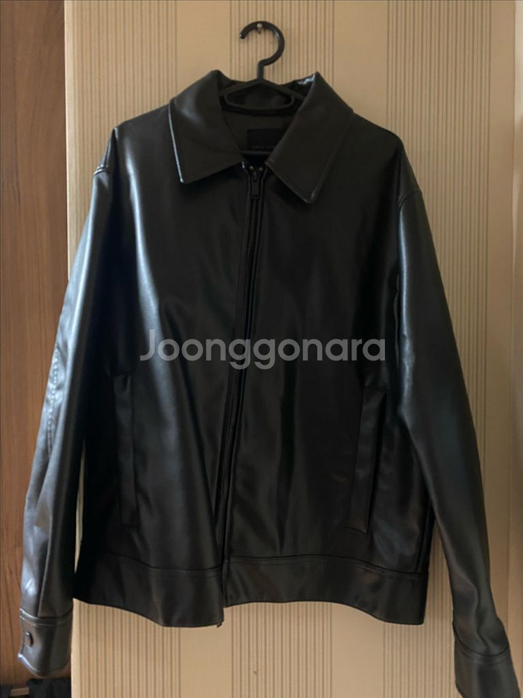 새상품 미니멀 레더 자켓 가죽 자켓 오버핏 루즈핏--3