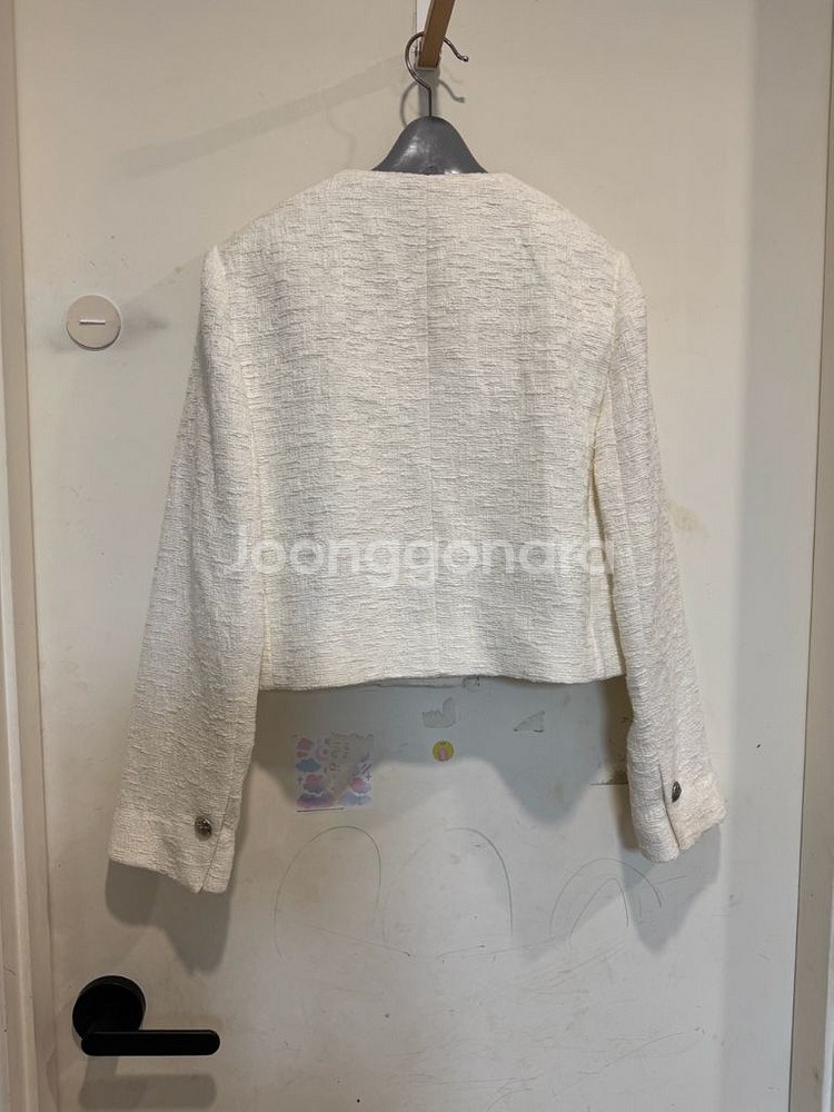 보브 라운드넥 트위드 자켓--1