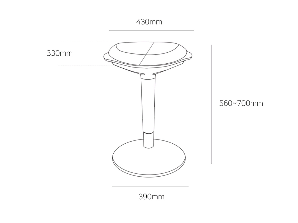 인체공학 스툴 의자 팔아요.(높낮이 조절 보조의자)--5
