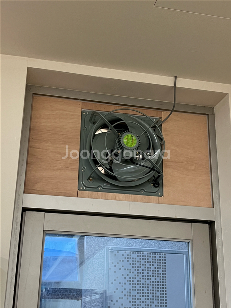 대륜산업 환기송풍기 + 역풍방지 셔터 새상품--6