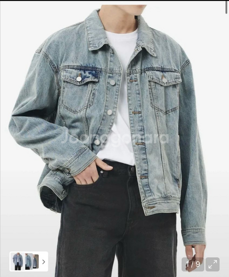 86로드 워싱 데님자켓(S사이즈)--0