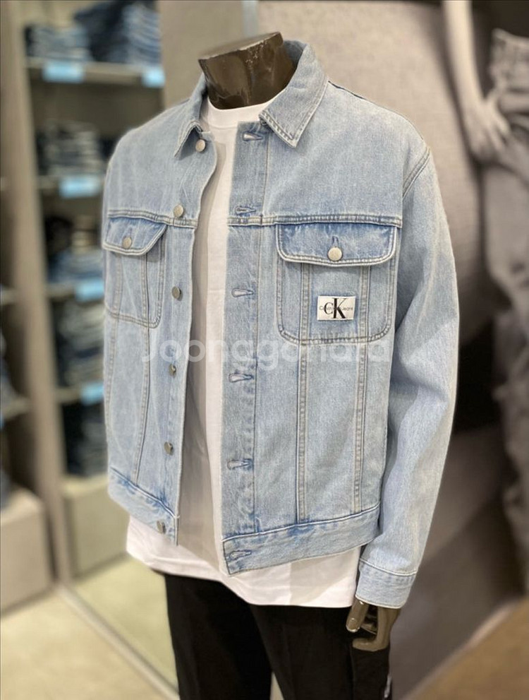 캘빈클라인) 연청색 데님자켓(S사이즈)--0