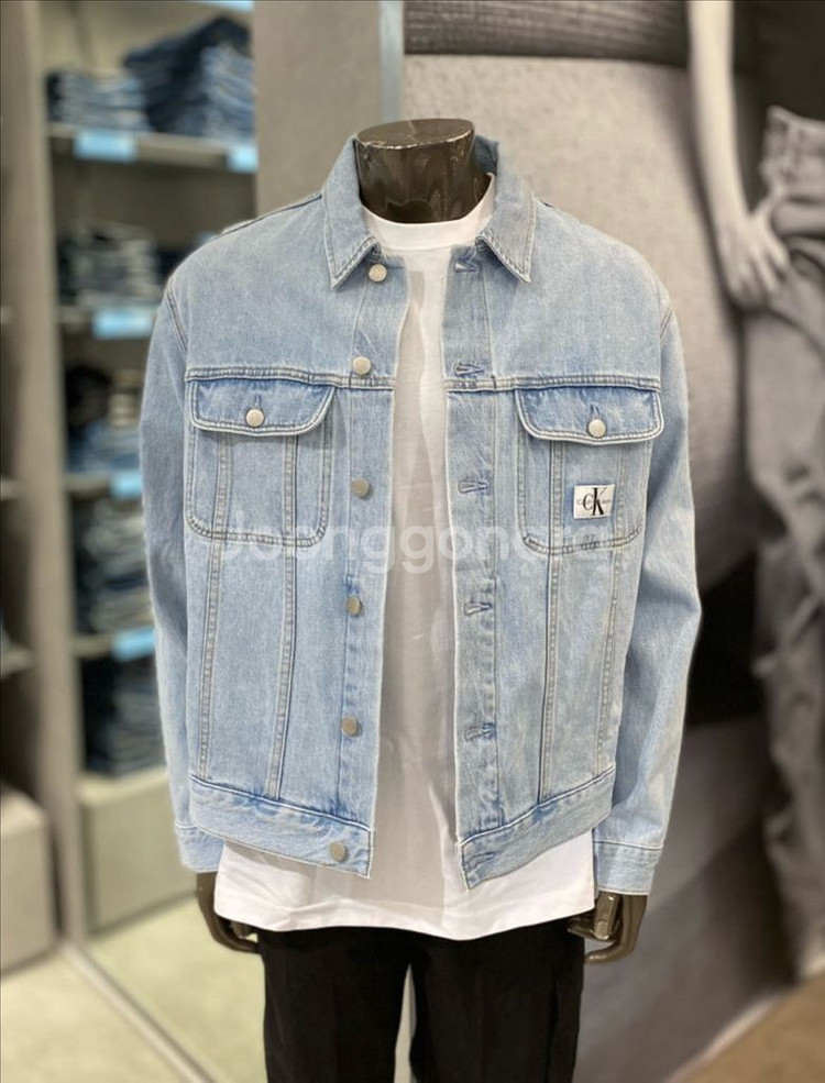 캘빈클라인) 연청색 데님자켓(S사이즈)--1
