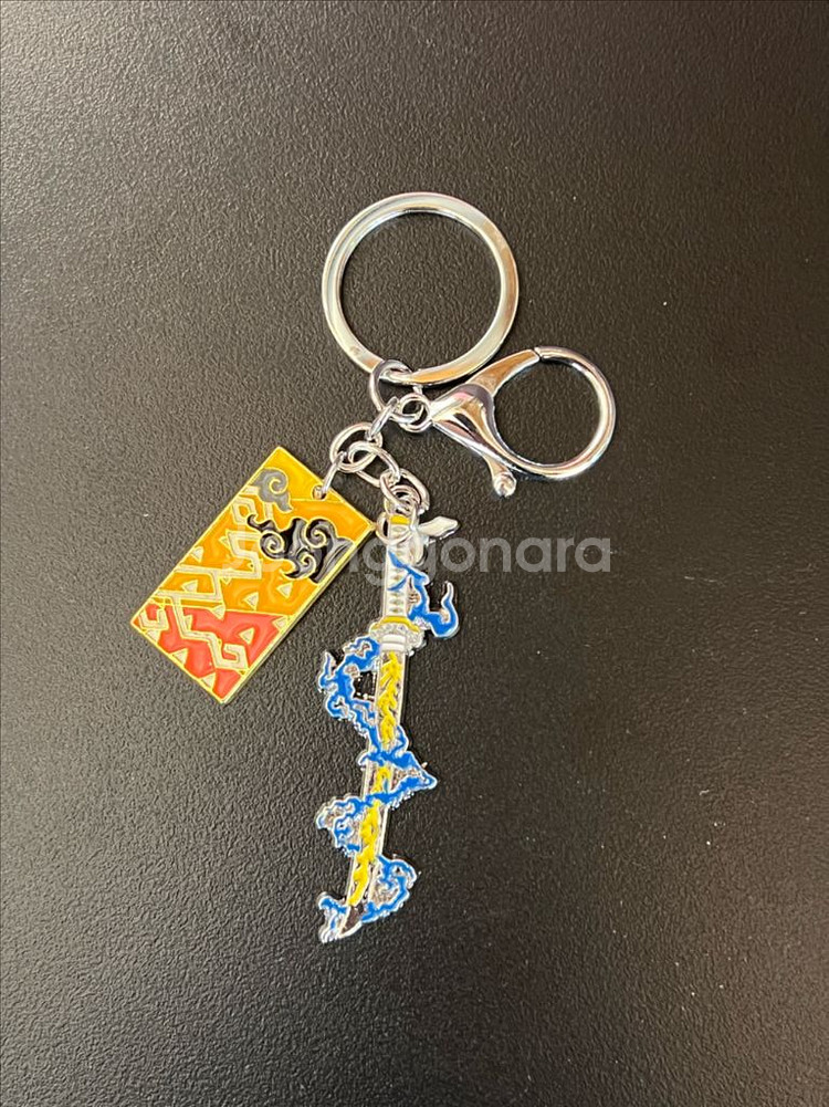 귀멸의 칼날 일륜도 키링 메탈 키링 굿즈--1