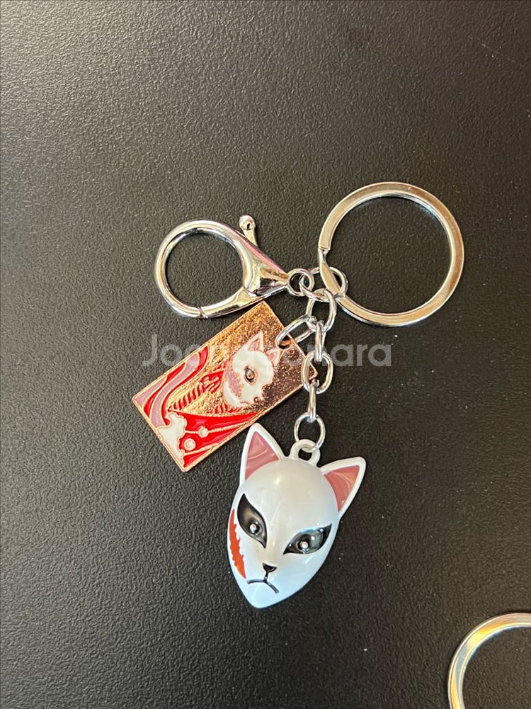 귀멸의 칼날 일륜도 키링 메탈 키링 굿즈--3