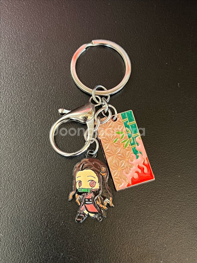 귀멸의 칼날 일륜도 키링 메탈 키링 굿즈--4