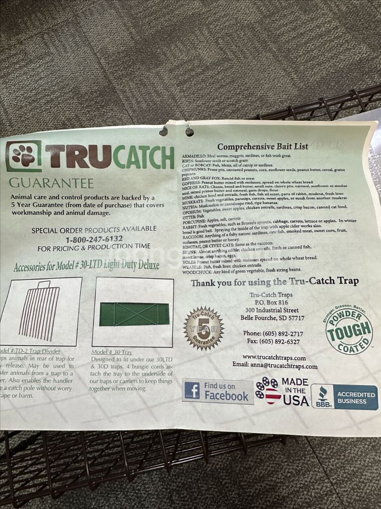 Tru Catch 트루캐치 고양이 (동물)포획틀 새거--5