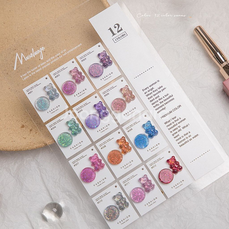 (새상품 당일배송!)젤네일 고밀도 글리터젤12컬러세트--1