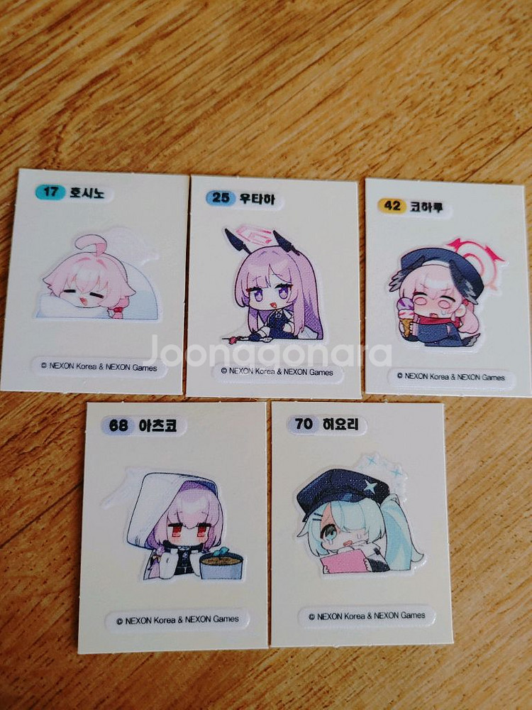 블루아카이브 gs25 띠부씰 5잠 예약--0