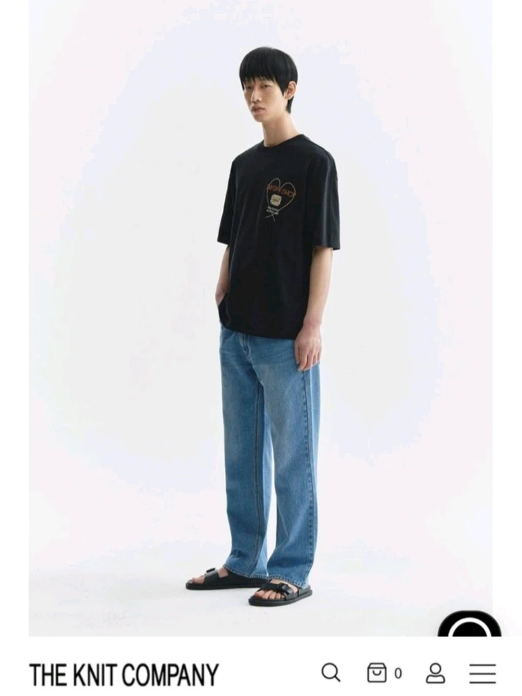무신사 더니트컴퍼니 연청 워싱데님 레귤러 청바지31인치 이미지