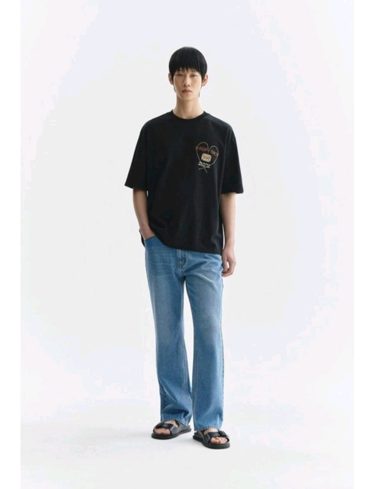 무신사 더니트컴퍼니 연청 워싱데님 레귤러 청바지31인치 이미지