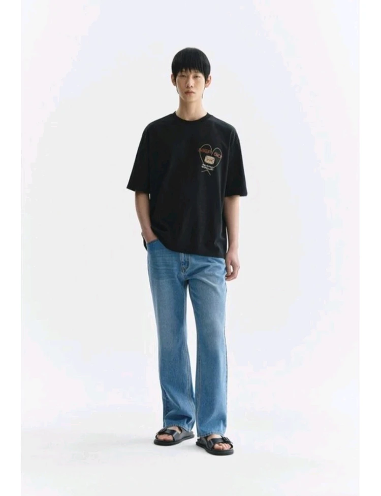 무신사 더니트컴퍼니 연청 워싱데님 레귤러 청바지31인치 이미지