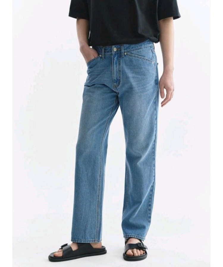 무신사 더니트컴퍼니 연청 워싱데님 레귤러 청바지31인치 이미지