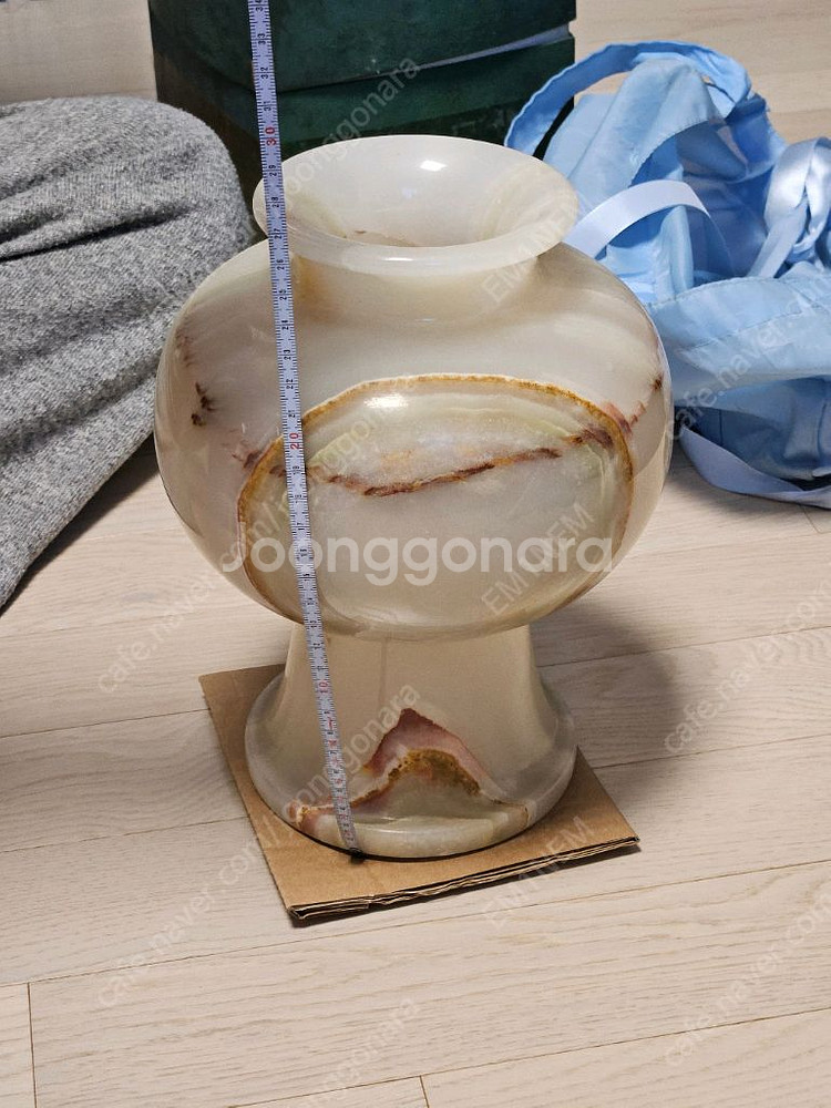 천연 옥 꽃병 도자기--0