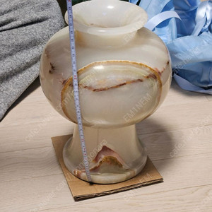 천연 옥 꽃병 도자기