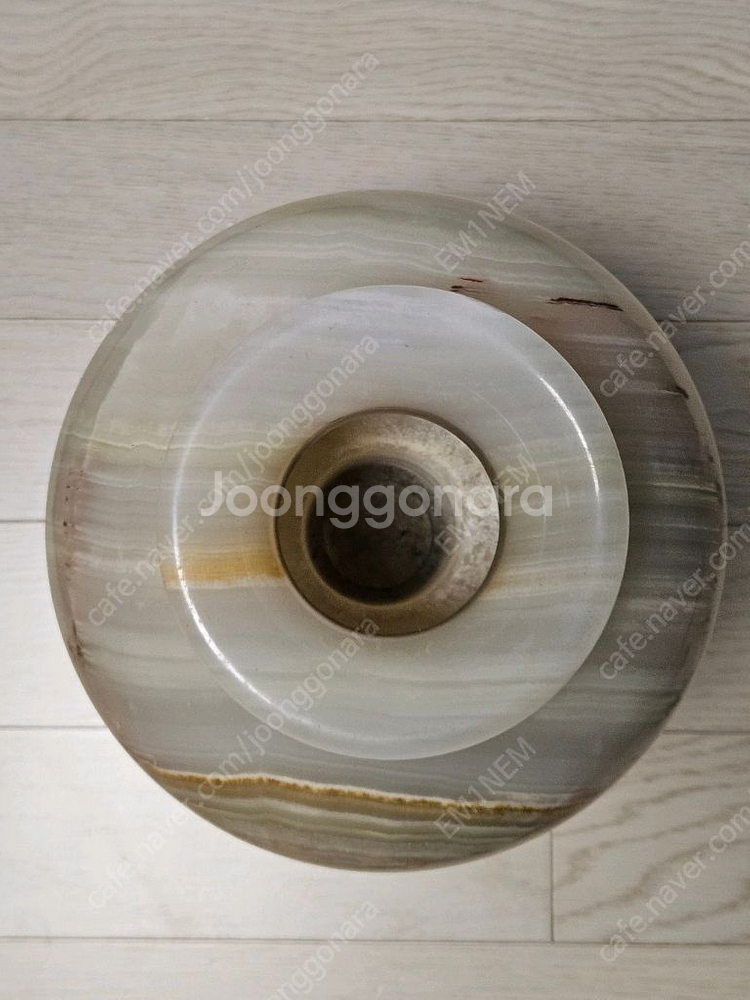 천연 옥 꽃병 도자기--1