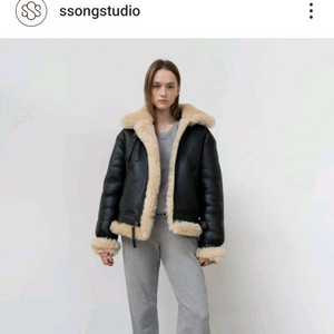 쏭스튜디오 무스탕 1회착용