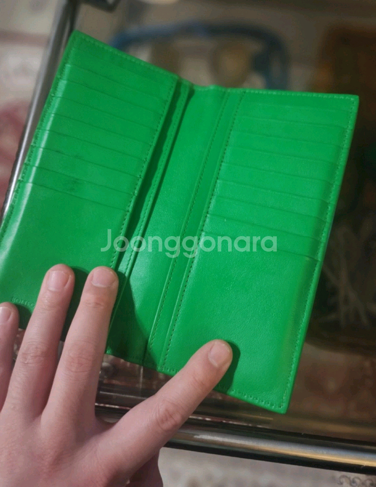 보테가베네타 맥시 장지갑 그린--7