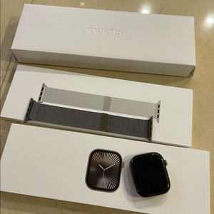 애플워치10 46mm 내추럴 티타늄