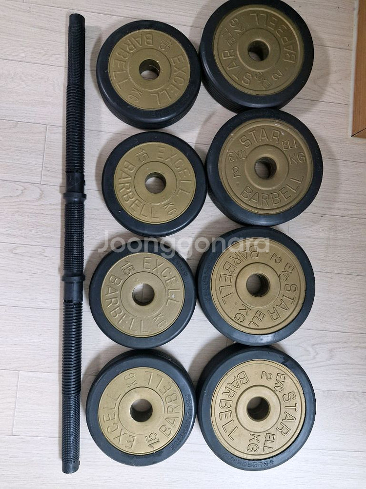 바벨 1.5kg x4 2kgx4 총14kg 사진2장--0