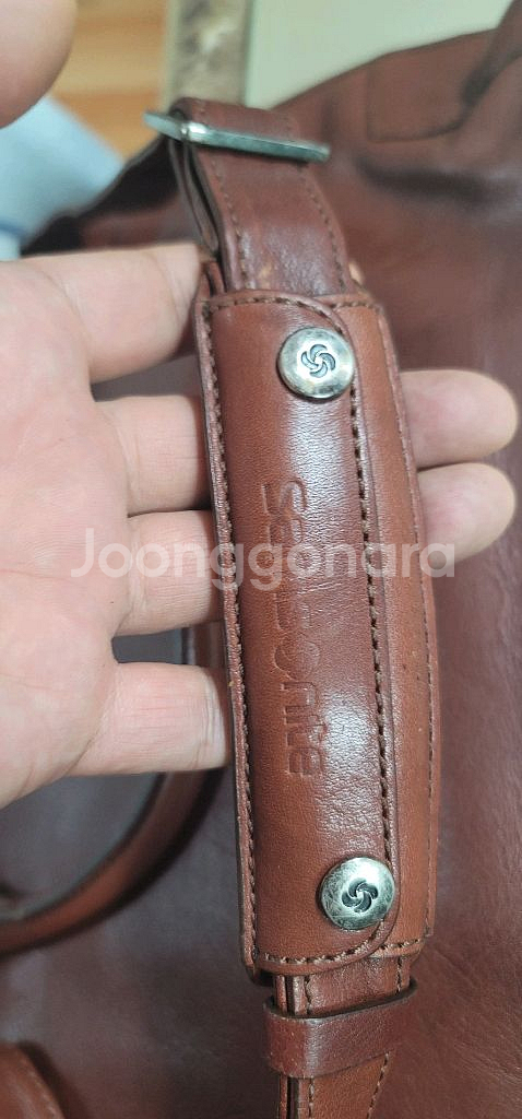 샘소나이트 통가죽 빈티지 가방--7