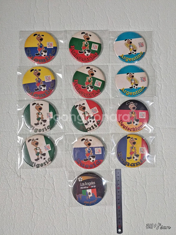 1994년 미국 월드컵 핀 뱃지 13개--0
