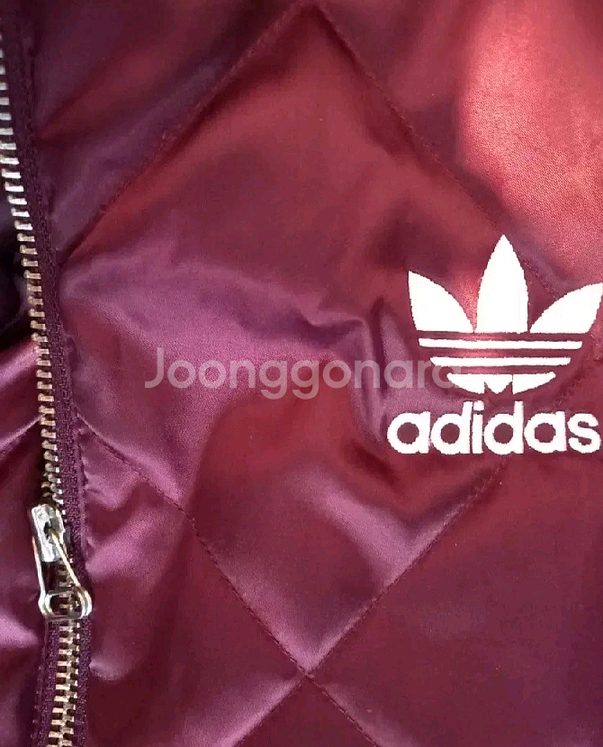 아디다스 퀄팅 버건디 마룬 트랙탑 저지 져지집업 105--2