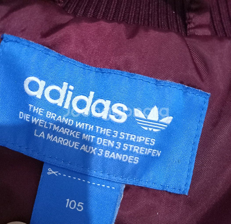 아디다스 퀄팅 버건디 마룬 트랙탑 저지 져지집업 105--3