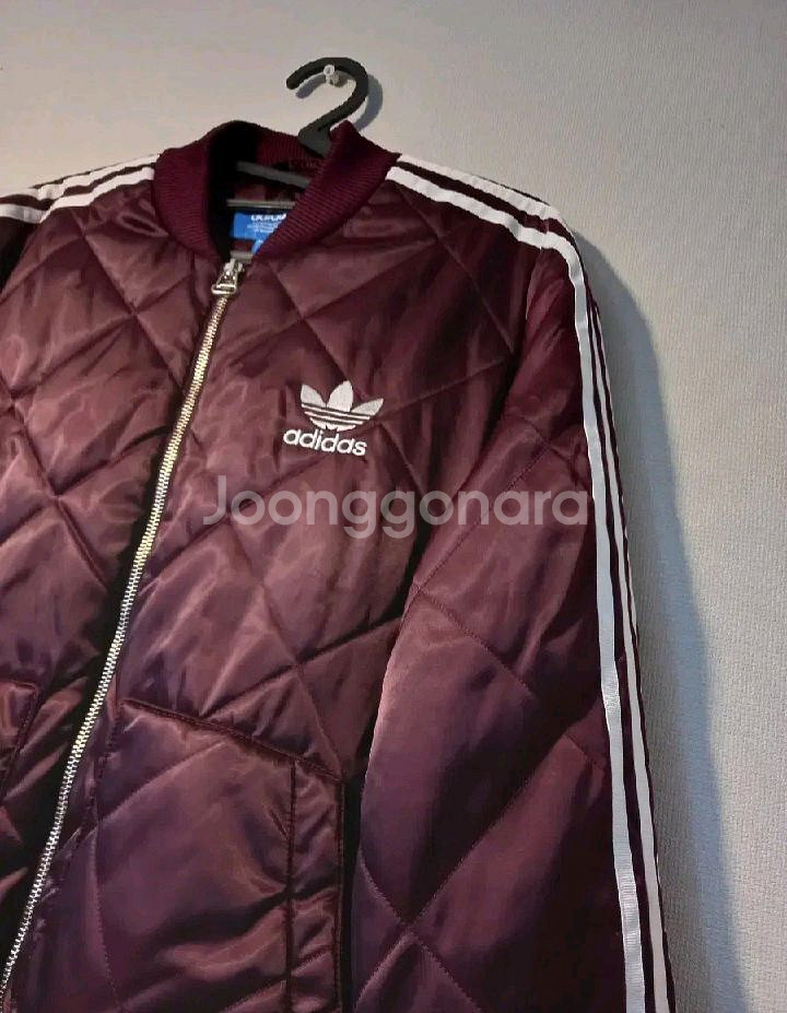 아디다스 퀄팅 버건디 마룬 트랙탑 저지 져지집업 105--1