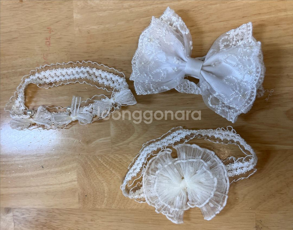 레이스 아기 헤어밴드 3종 반택비 포함--0
