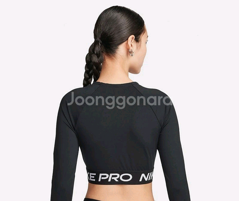 나이키프로 365 드라이핏 크롭 긴팔탑 80(S)새제품--1
