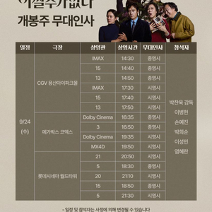 영화 어쩔수가없다 무대인사