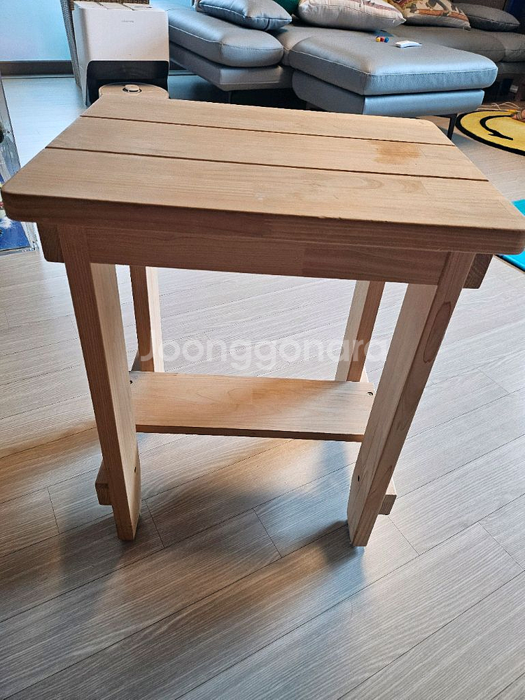 히노끼 높은 원목 의자 바의자 편백나무 의자--1