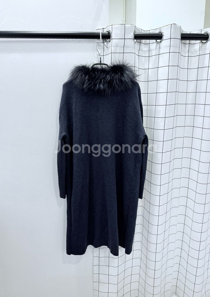 라씨엔토 폭스카라 울100% 롱가디건 77--1