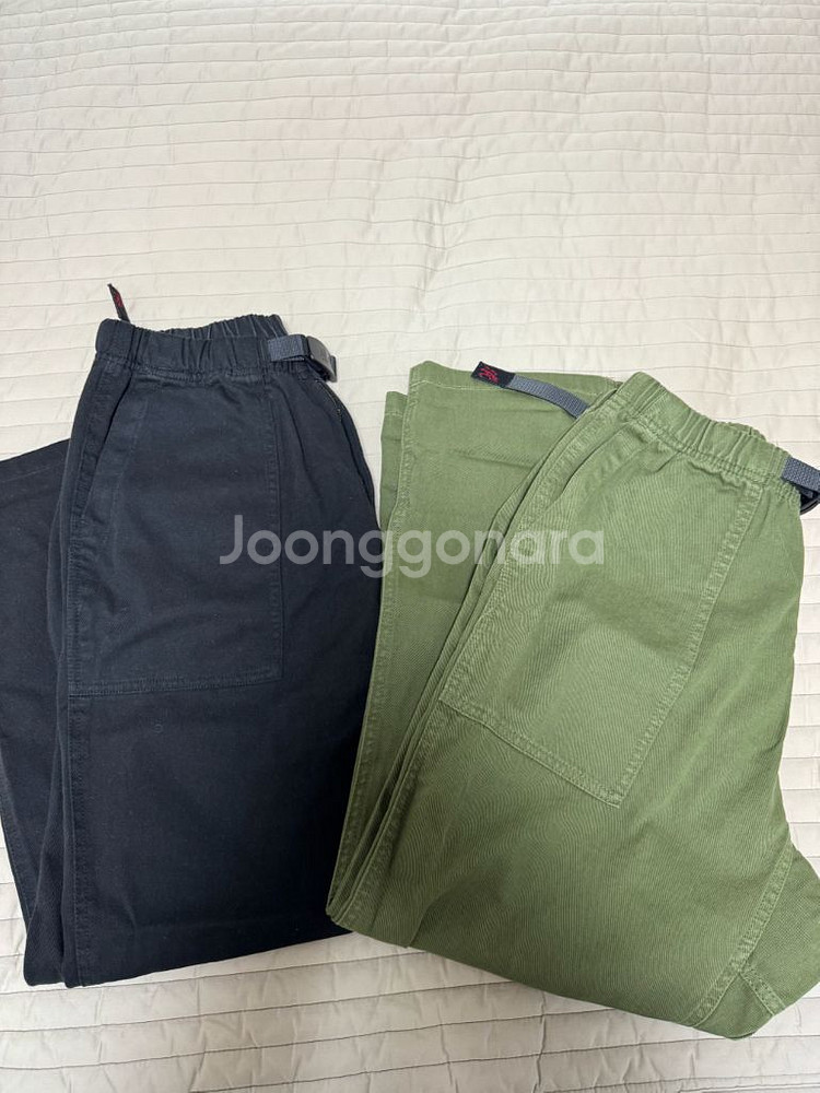 그라미치 루즈 테이퍼드 팬츠 올리브&블랙(거의새것)--2