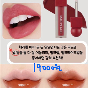 일괄)라카 립스틱 니어+매드피치 틴트 퍼즈모브