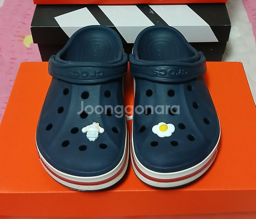 크록스 정품바야밴드크록스 235 네이비.지비츠포함--1