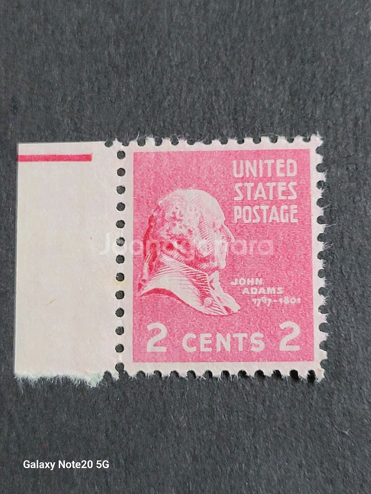 (미국우표) 1938년 미국 제2대 대통령 존 애덤스기--0