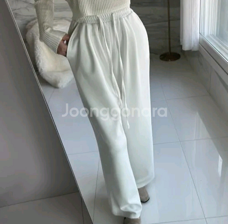 핏보장 밴딩 와이드 팬츠(새제품)--6