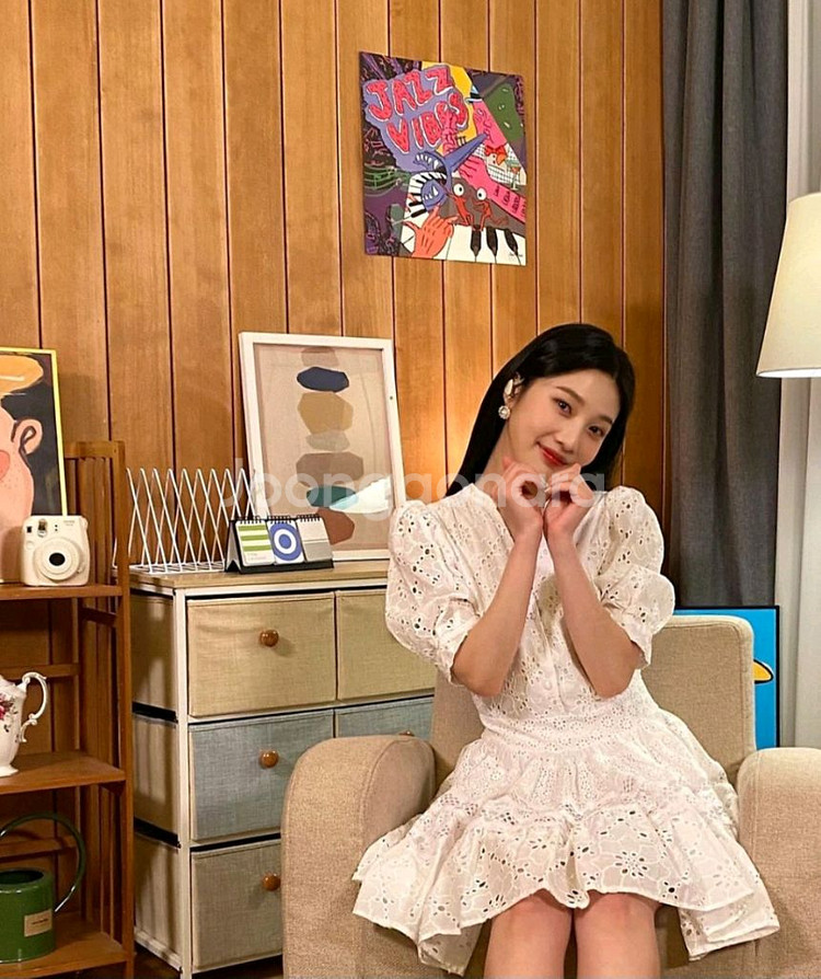 마쥬 maje 아일렛 퍼프 원피스 38--0